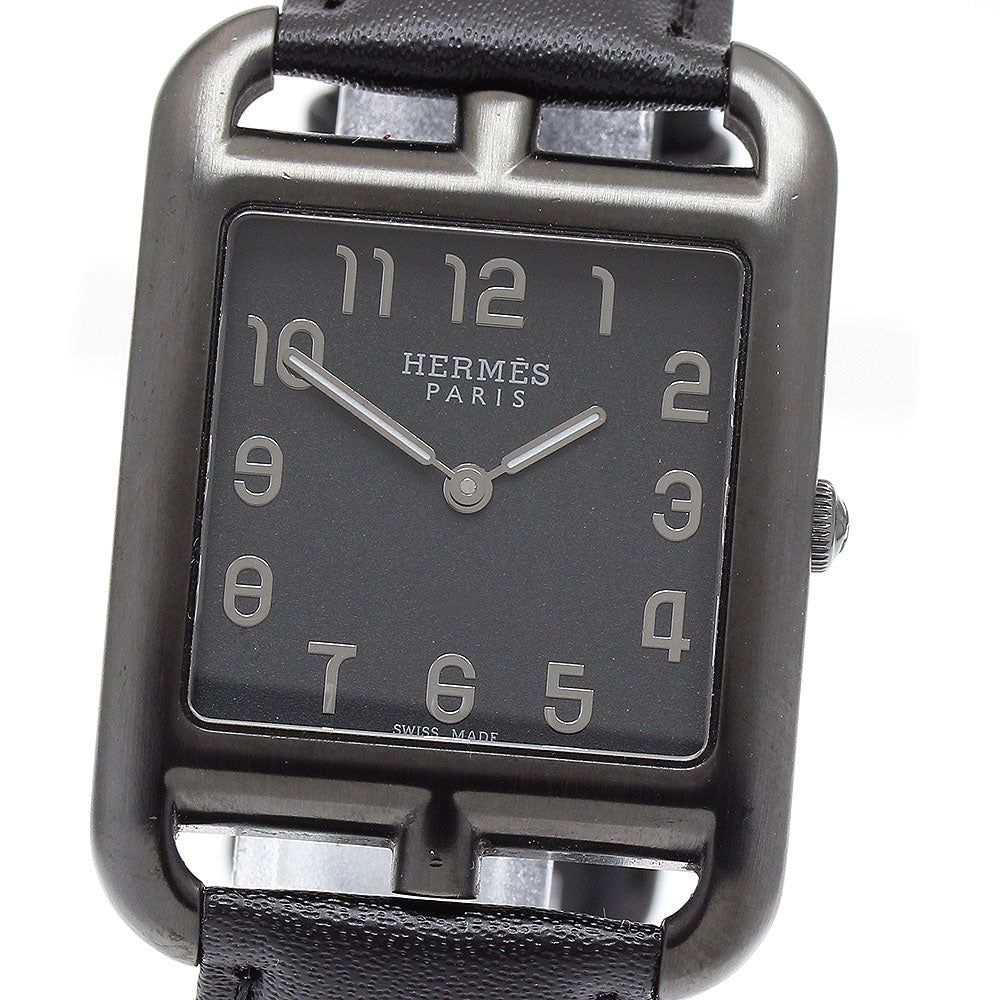 HERMES CC3.711 Cape Cod GM Shadow Quartz Boys' Watch Excellent Condition with Box and Warranty Card