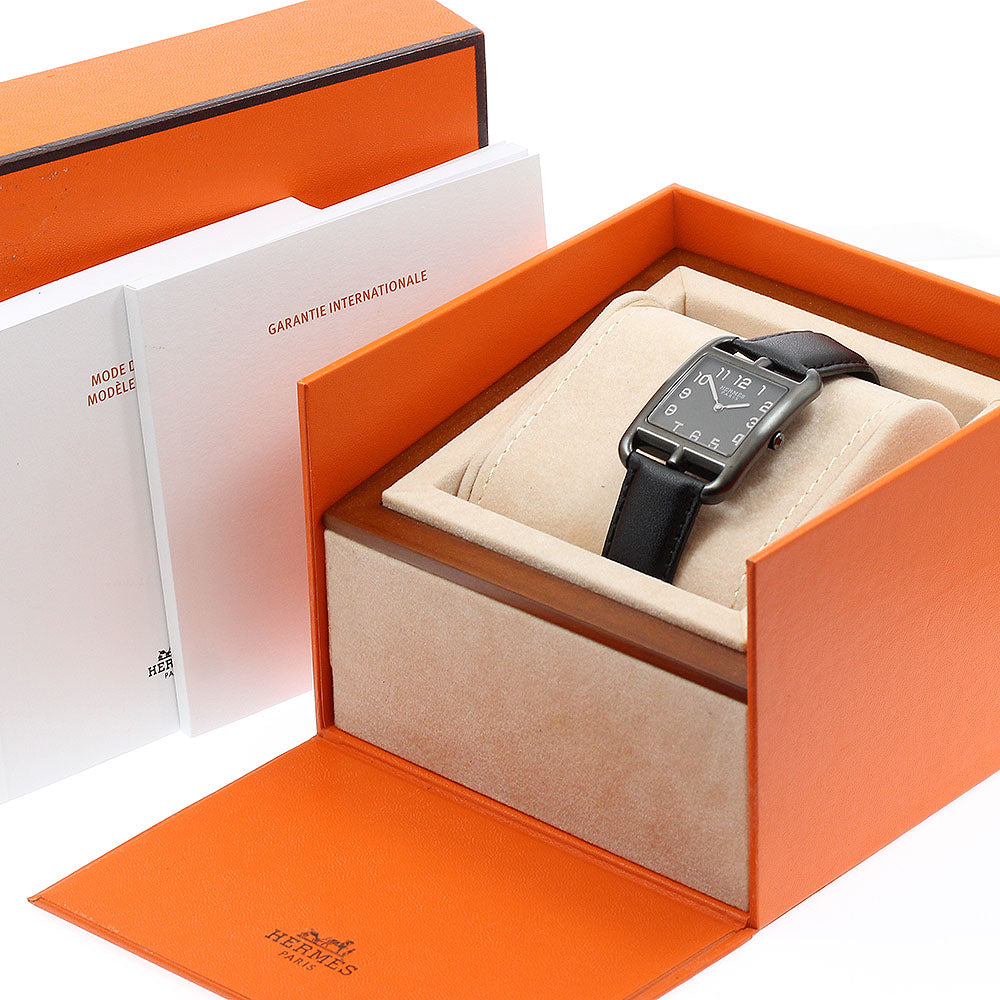 HERMES CC3.711 Cape Cod GM Shadow Quartz Boys' Watch Excellent Condition with Box and Warranty Card