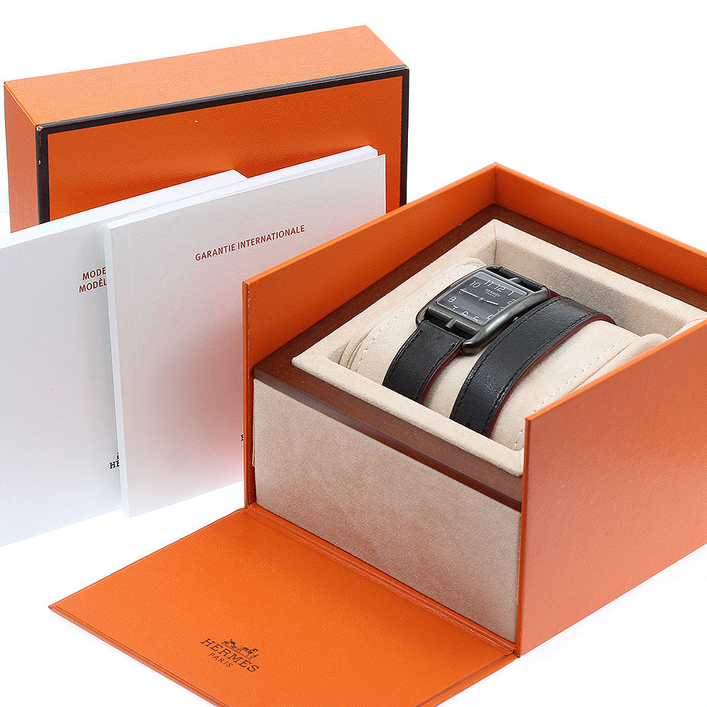 HERMES CC3.711 Cape Cod GM Shadow Quartz Ladies' Watch Excellent Condition with Box and Warranty Card