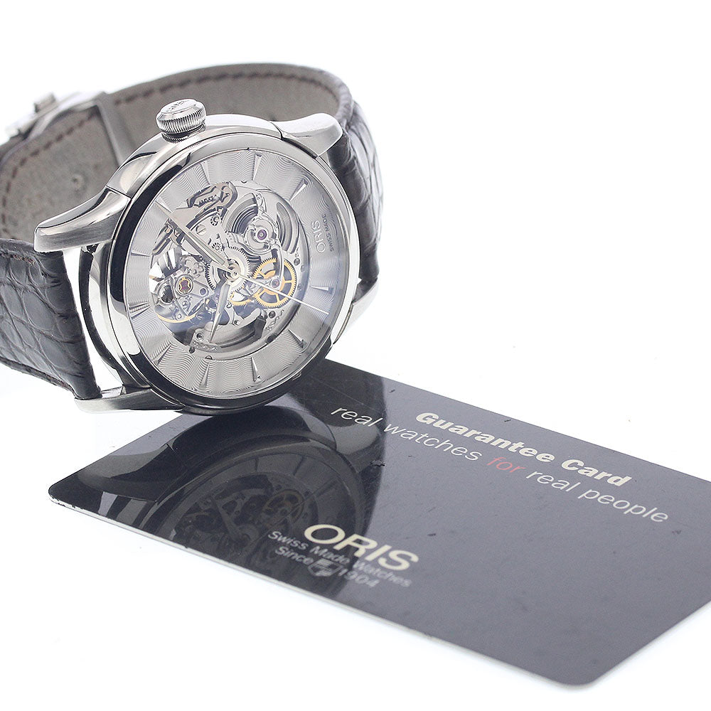ORIS 7670 Artelier Skeleton Automatic Men's Watch Excellent Condition with Warranty.
