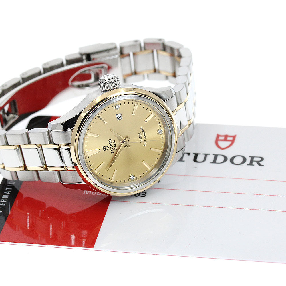 TUDOR 12103 Style Date 3P Diamond Automatic Women's Watch with Warranty