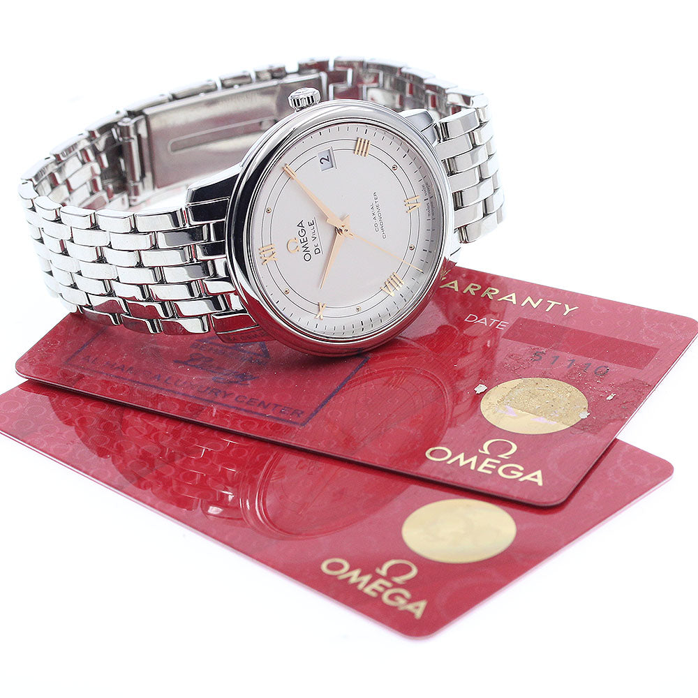 OMEGA 424.10.37.20.02.002 De Ville Prestige Co-Axial Automatic Men's Watch Excellent Condition with Warranty.