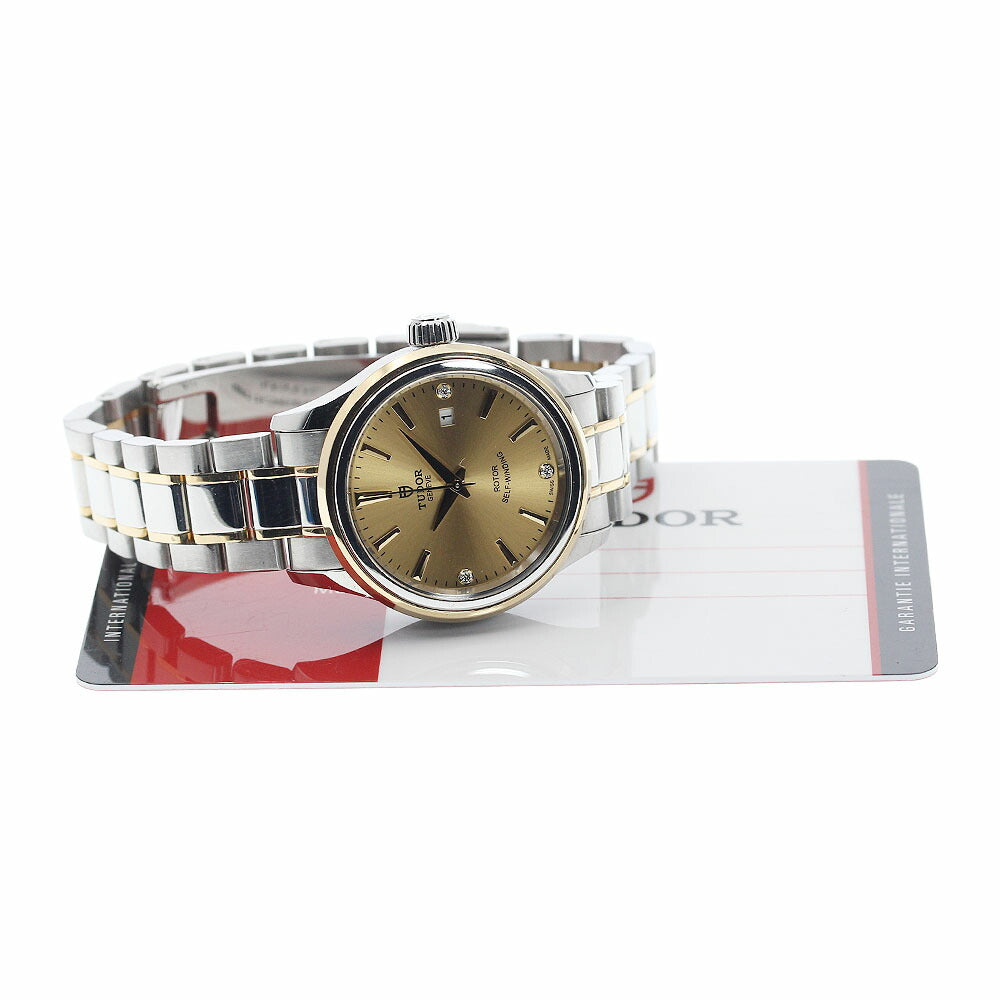 TUDOR 12103 Style Date 3P Diamond Automatic Women's Watch with Warranty