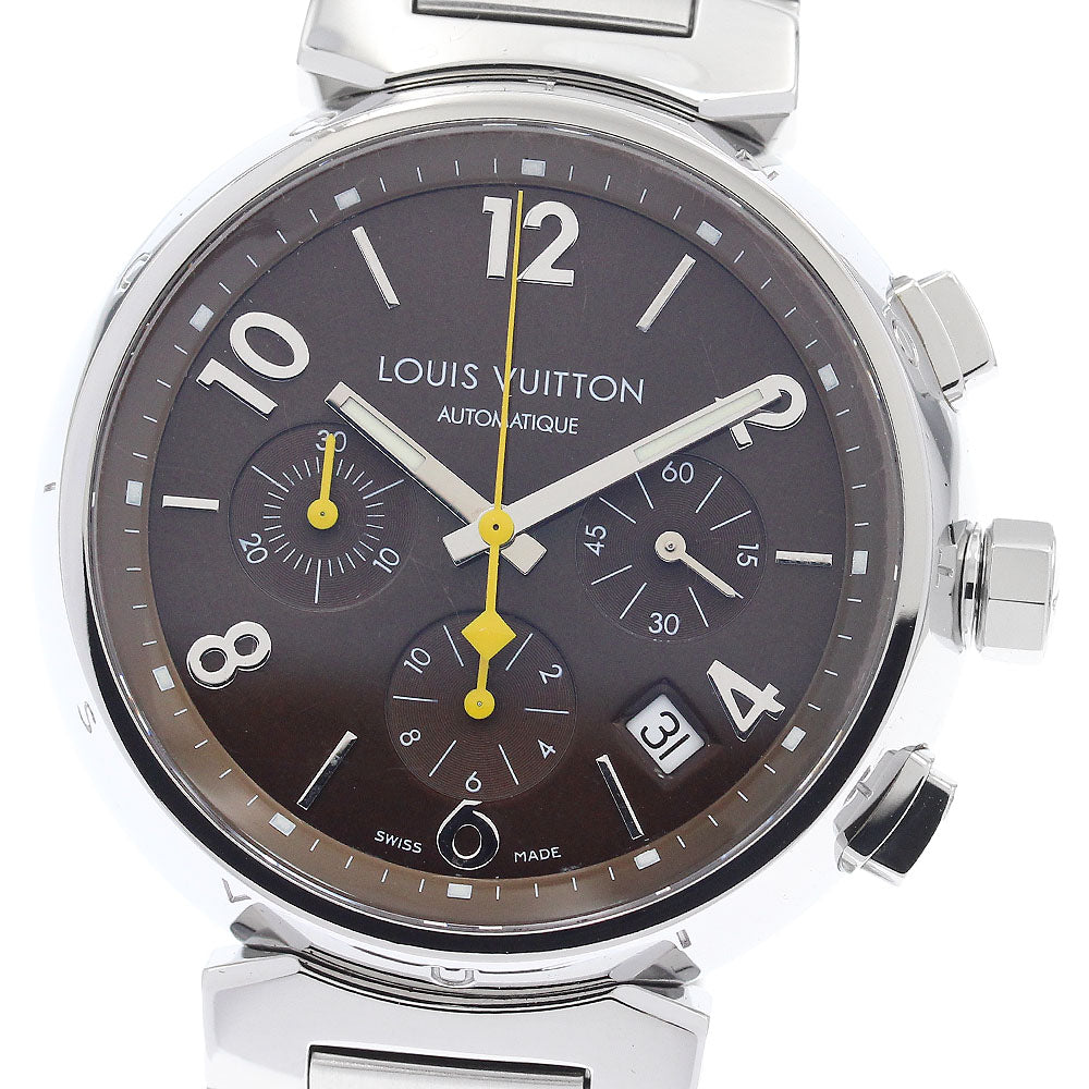 LOUIS VUITTON Q1121 Tambour Date Chronograph Automatic Men's Watch