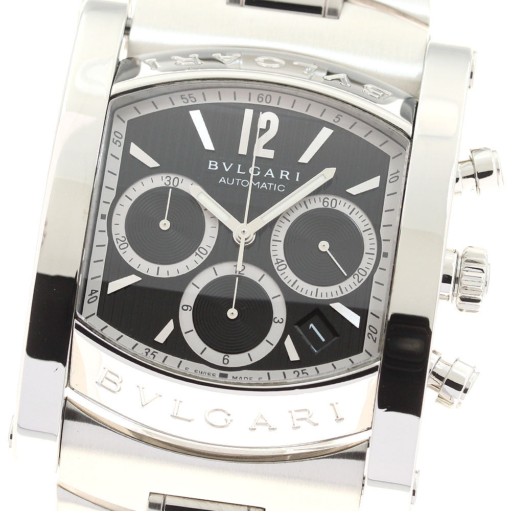 BVLGARI AA48SCH Assioma Chronograph Date Automatic Men's Watch with Box and Warranty Card