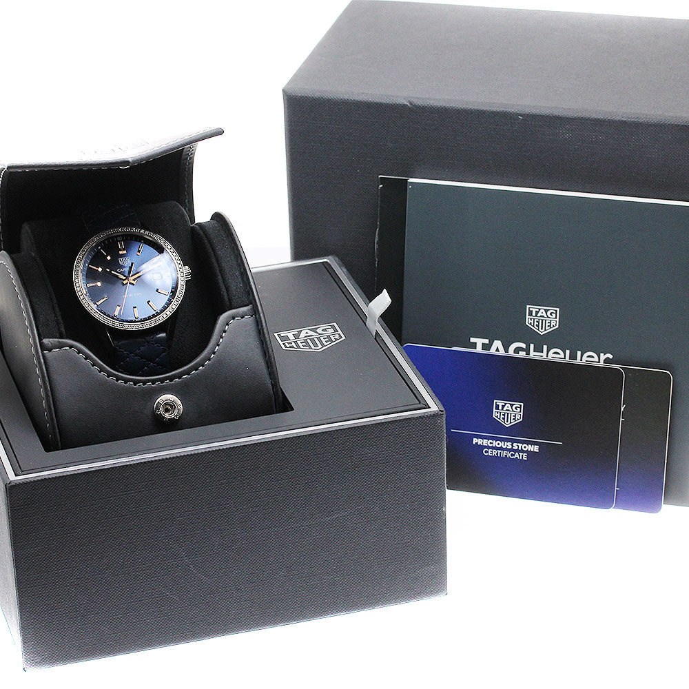 TAG Heuer WAR1114 Carrera Date Diamond Bezel Quartz Men's Watch with Box and Warranty Card