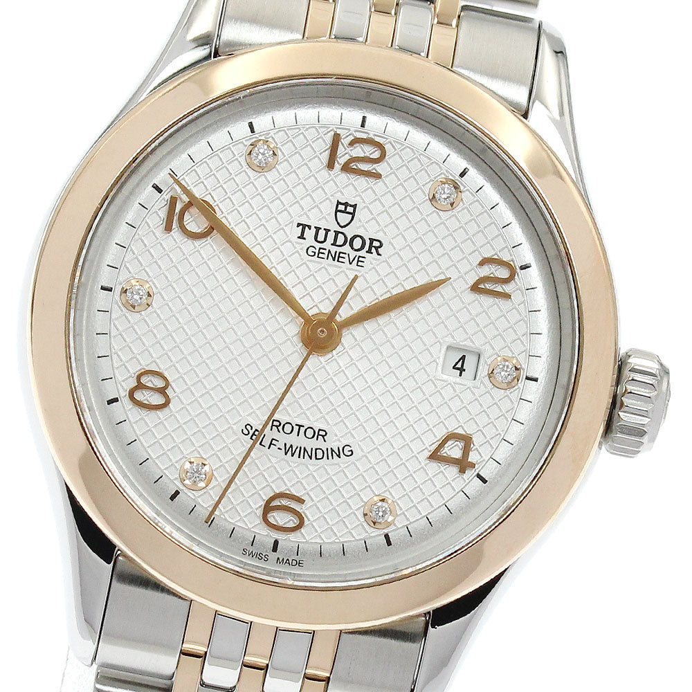 TUDOR 91351 1926 RG Bezel Date 6P Diamond Automatic Men's Watch - Excellent Condition with Warranty Card