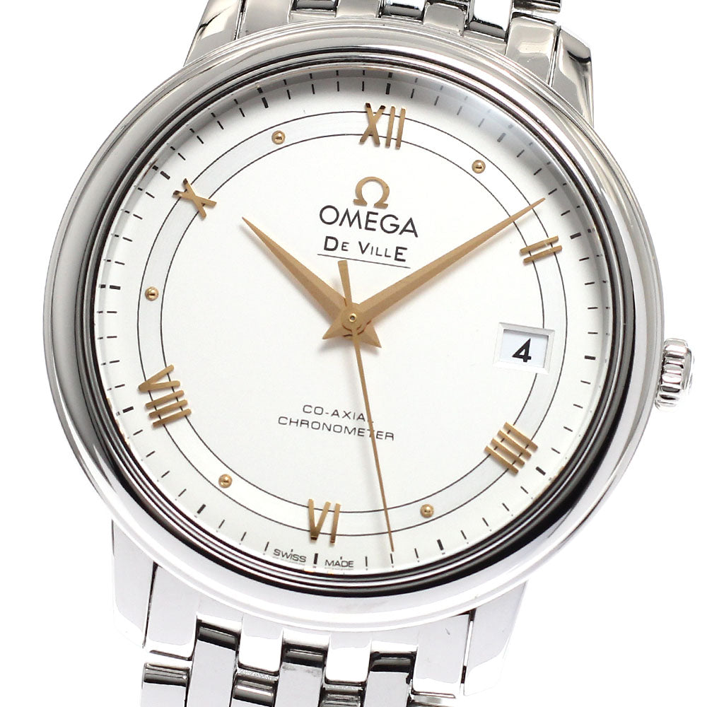 OMEGA 424.10.37.20.02.002 De Ville Prestige Co-Axial Automatic Men's Watch Excellent Condition with Warranty Card