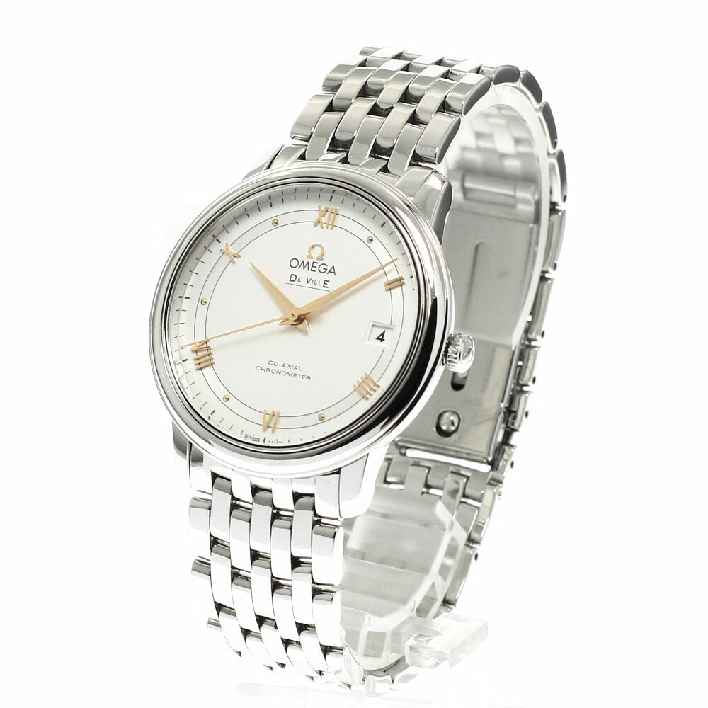 OMEGA 424.10.37.20.02.002 De Ville Prestige Co-Axial Automatic Men's Watch Excellent Condition with Warranty Card