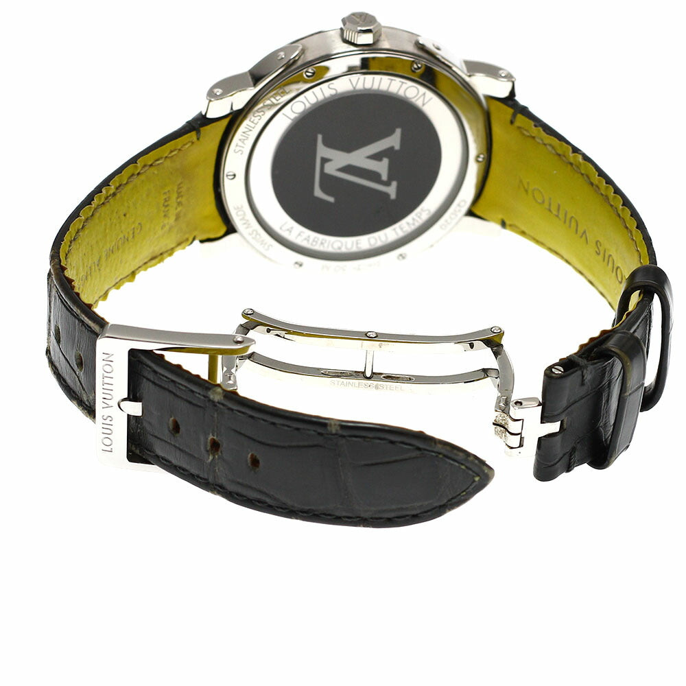 LOUIS VUITTON Q5D20 Escale Time Zone World Time Automatic Men's Watch with Box and Warranty Card