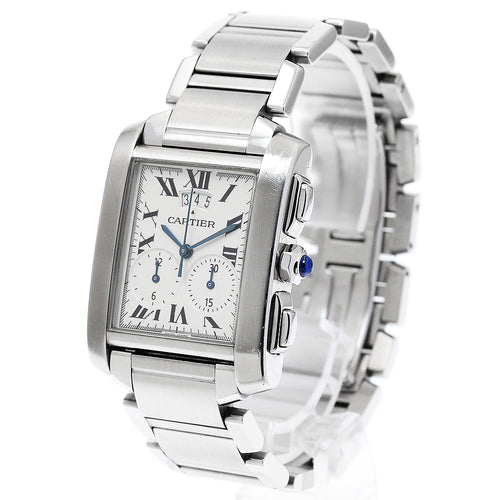 CARTIER W51024Q3 Tank Francaise Chronoreflex Quartz Men's Watch