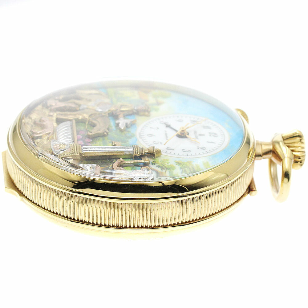 REUGE Pocket Watch Music Box Hand-wound Men's with Box and Warranty.