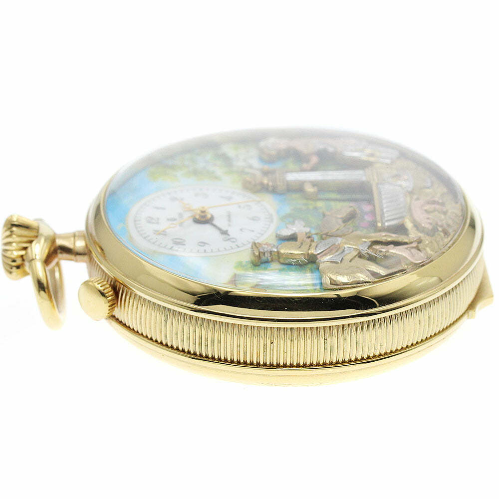 REUGE Pocket Watch Music Box Hand-wound Men's with Box and Warranty.