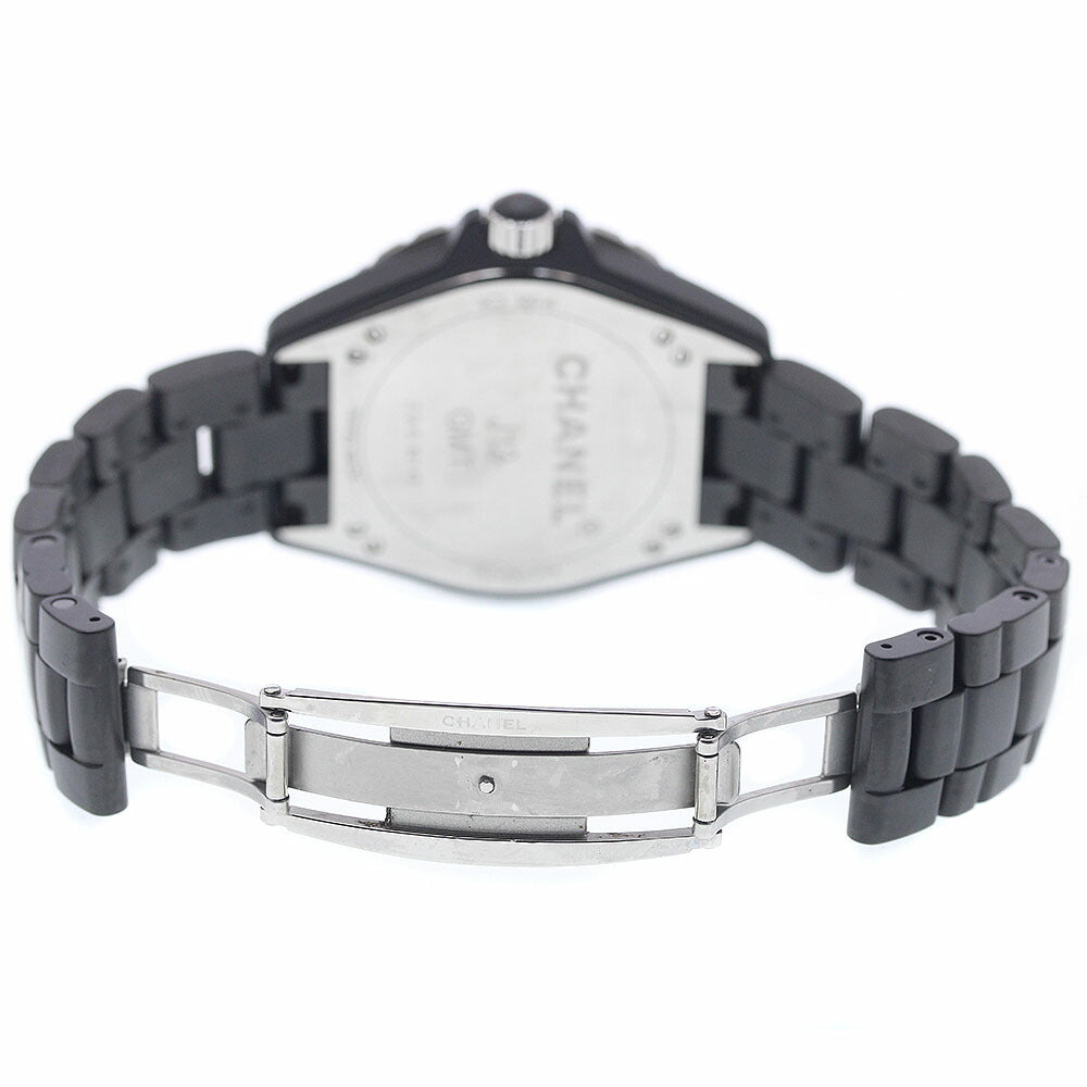CHANEL H3101 J12 GMT Matte Black Automatic Men's Watch Excellent Condition with Warranty Card