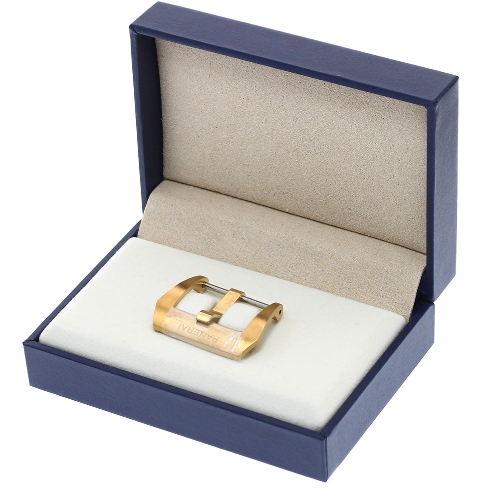 PANERAI men's watch with 18K yellow gold buckle 22mm lug width includes inner box.