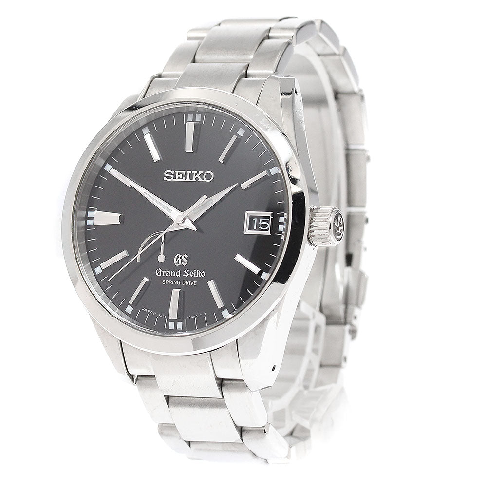 SEIKO SBGA101/9R65-0BM0 Grand Power Reserve Date Spring Drive Men's Watch Excellent Condition with Inner Box