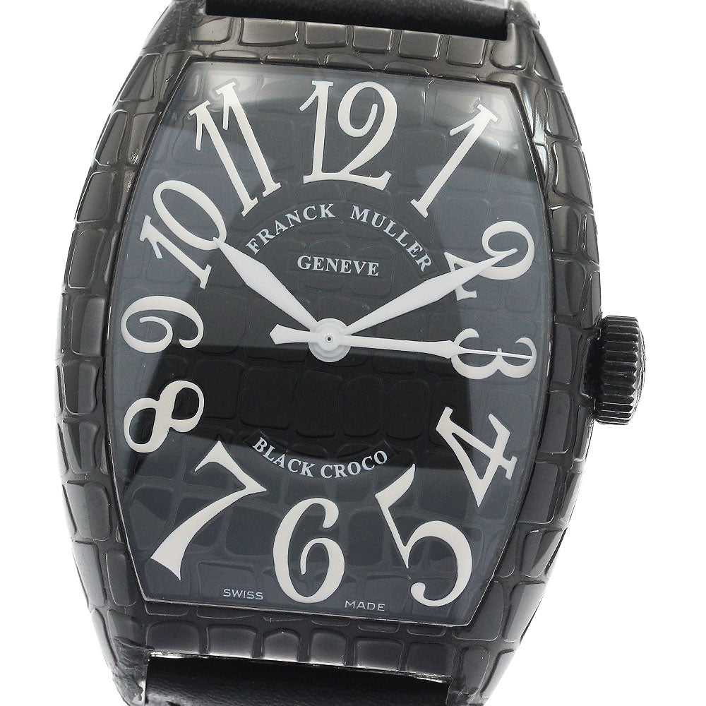 FRANCK MULLER 8880SCBLKCRO Tonneau Curvex Black Crocodile Automatic Men's Watch