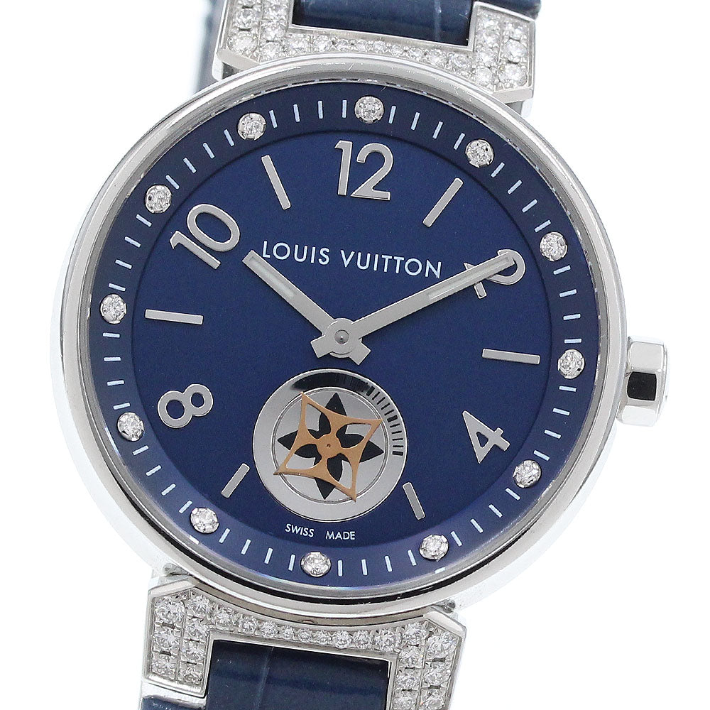 LOUIS VUITTON QA033 Tambour 12P Diamond Quartz Women's Watch