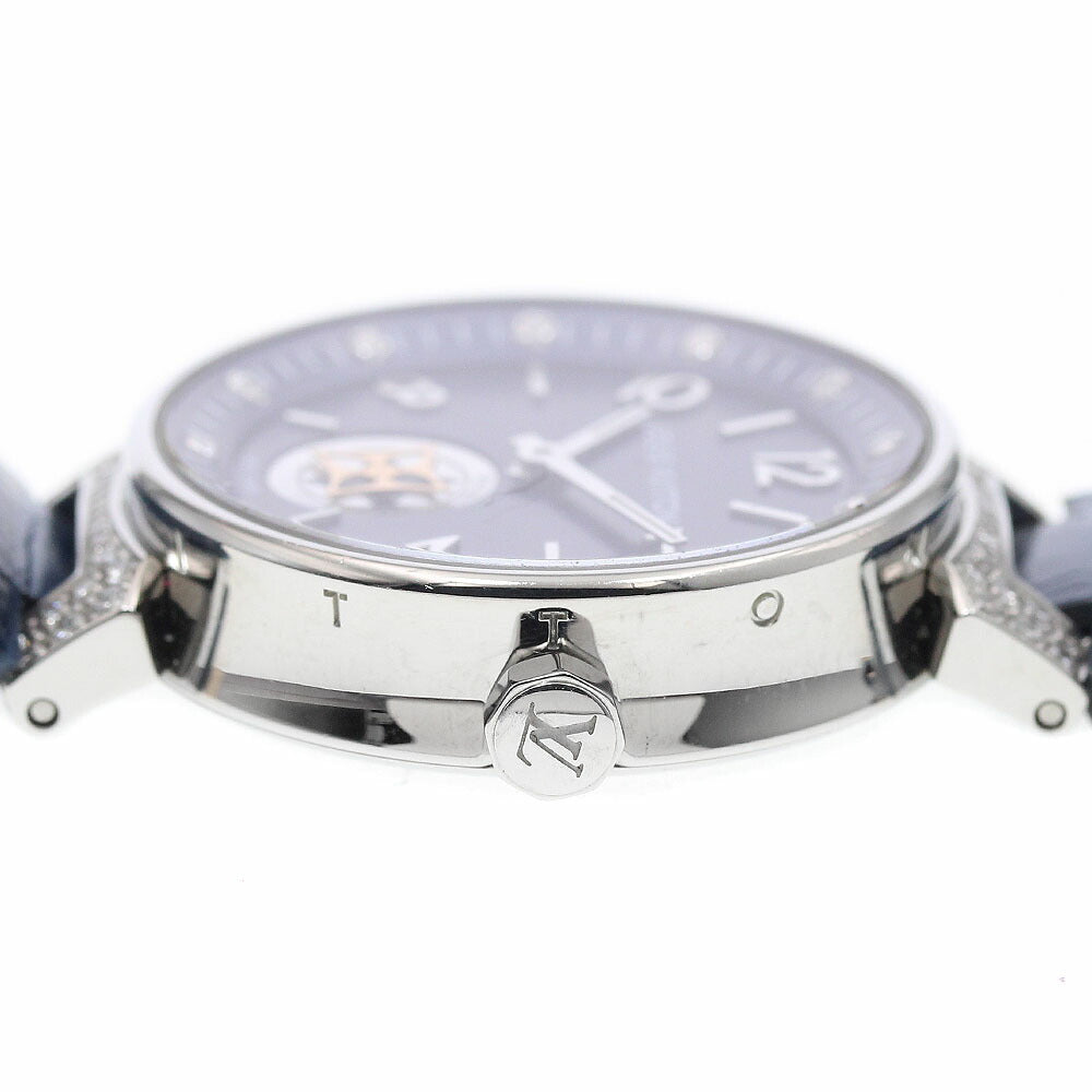LOUIS VUITTON QA033 Tambour 12P Diamond Quartz Women's Watch