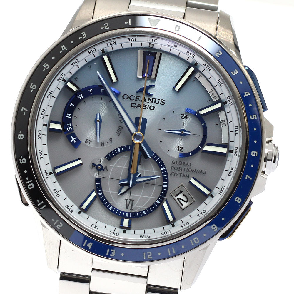 CASIO OCW-G1100C-7AJF Oceanus GPS Hybrid Solar Radio Controlled Men's Watch - Excellent Condition with Warranty.
