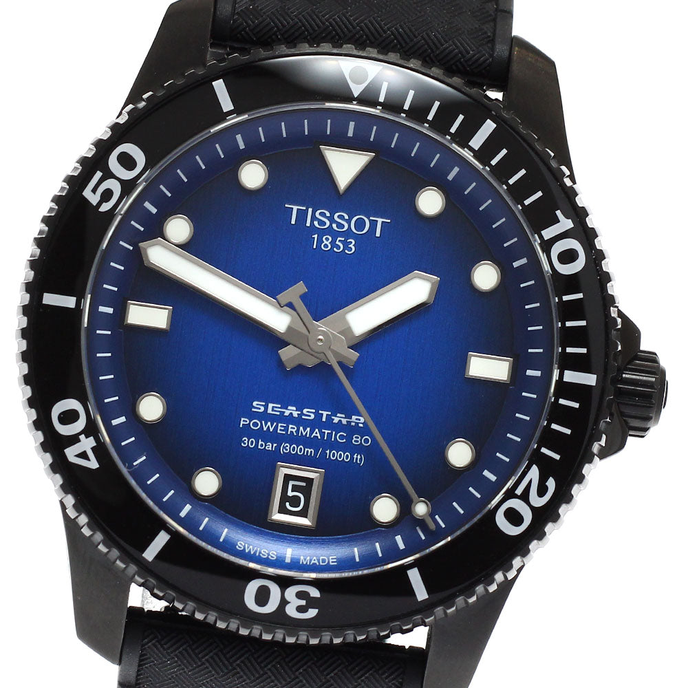 TISSOT T120.807.37.041.00 Seastar 1000 Powermatic 80 Date Automatic Men's Watch Excellent Condition with Box and Warranty Card