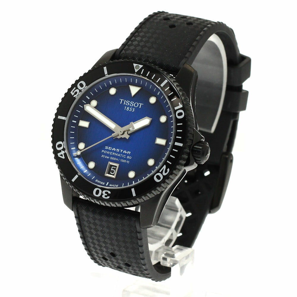 TISSOT T120.807.37.041.00 Seastar 1000 Powermatic 80 Date Automatic Men's Watch Excellent Condition with Box and Warranty Card