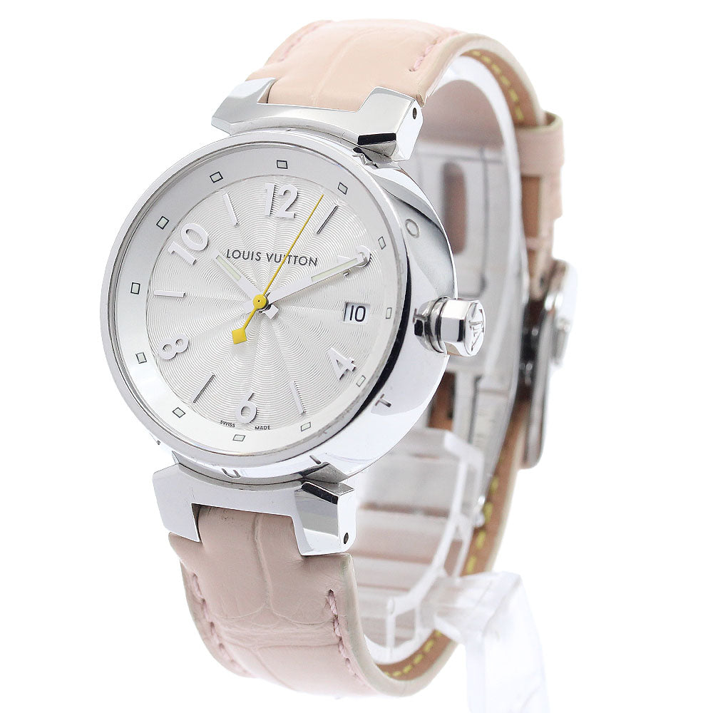 LOUIS VUITTON Q1313 Tambour Hologram Date Quartz Ladies Watch (with box and warranty)