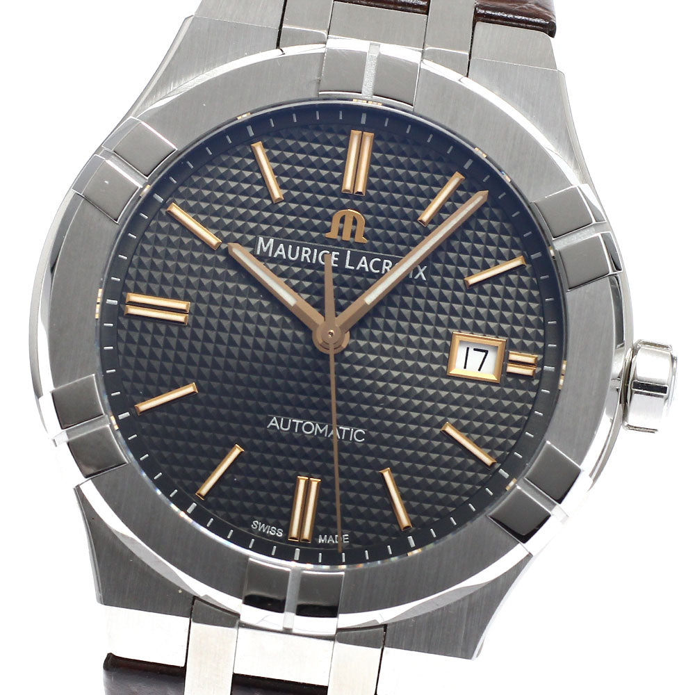 MAURICE LACROIX AI6008-SS002-331-1 Icon Automatic Date Automatic Men's Watch Excellent Condition with Warranty Card