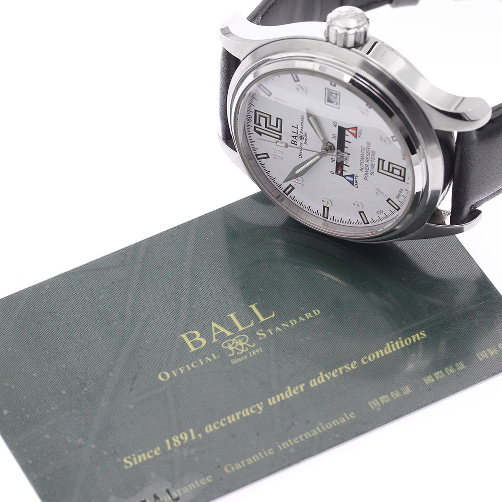 BALLWATCH NM1056D-LAJ-WH Trainmaster Power Reserve Automatic Men's Watch with Warranty