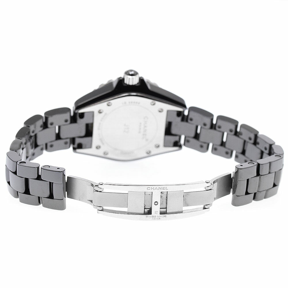 CHANEL H1625 J12 Black Ceramic 33mm 12-Diamond Quartz Women's Watch