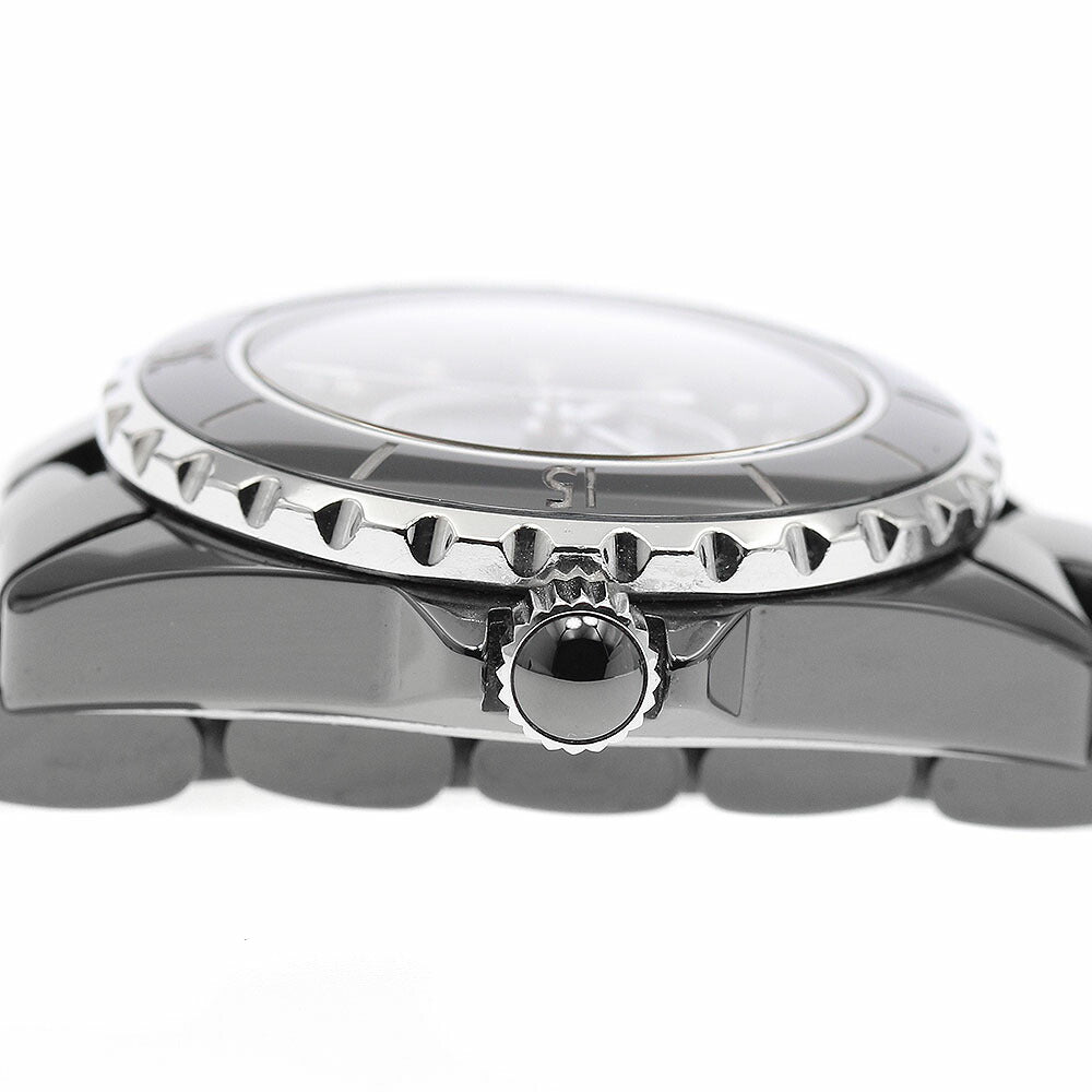 CHANEL H1625 J12 Black Ceramic 33mm 12-Diamond Quartz Women's Watch