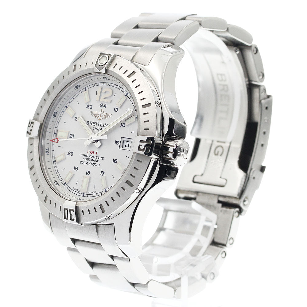 BREITLING A17388 Colt Date Automatic Men's Watch Excellent Condition with Box and Warranty Card