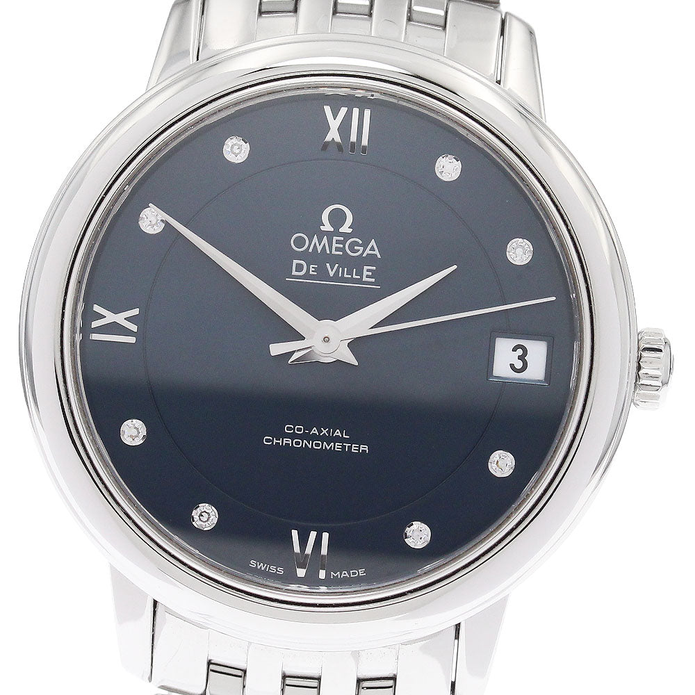 OMEGA 424.10.33.20.53.001 De Ville Prestige 8P Diamond Date Co-Axial Automatic Ladies' Watch Excellent Condition with Warranty.