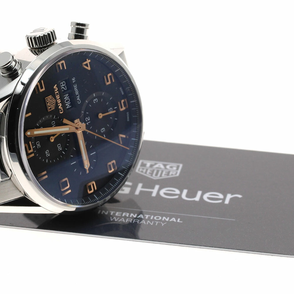 TAG Heuer CV2A1AB Carrera Caliber 16 Chronograph Day-Date Automatic Men's Watch Excellent Condition with Warranty.