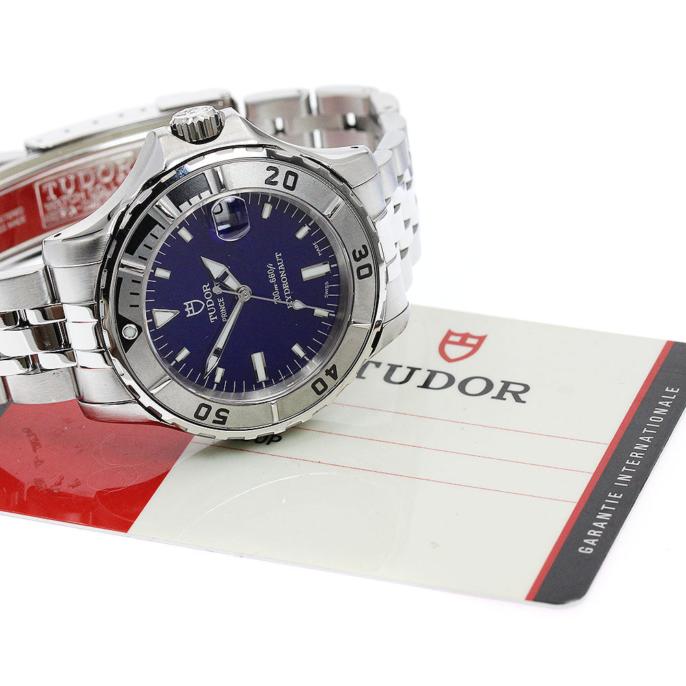 TUDOR 85190P Hydronaut Date Automatic Men's Watch Excellent Condition with Warranty Card