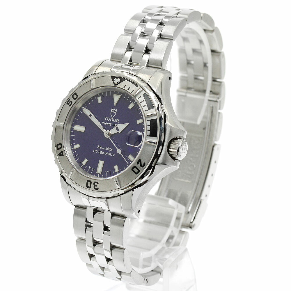 TUDOR 85190P Hydronaut Date Automatic Men's Watch Excellent Condition with Warranty Card