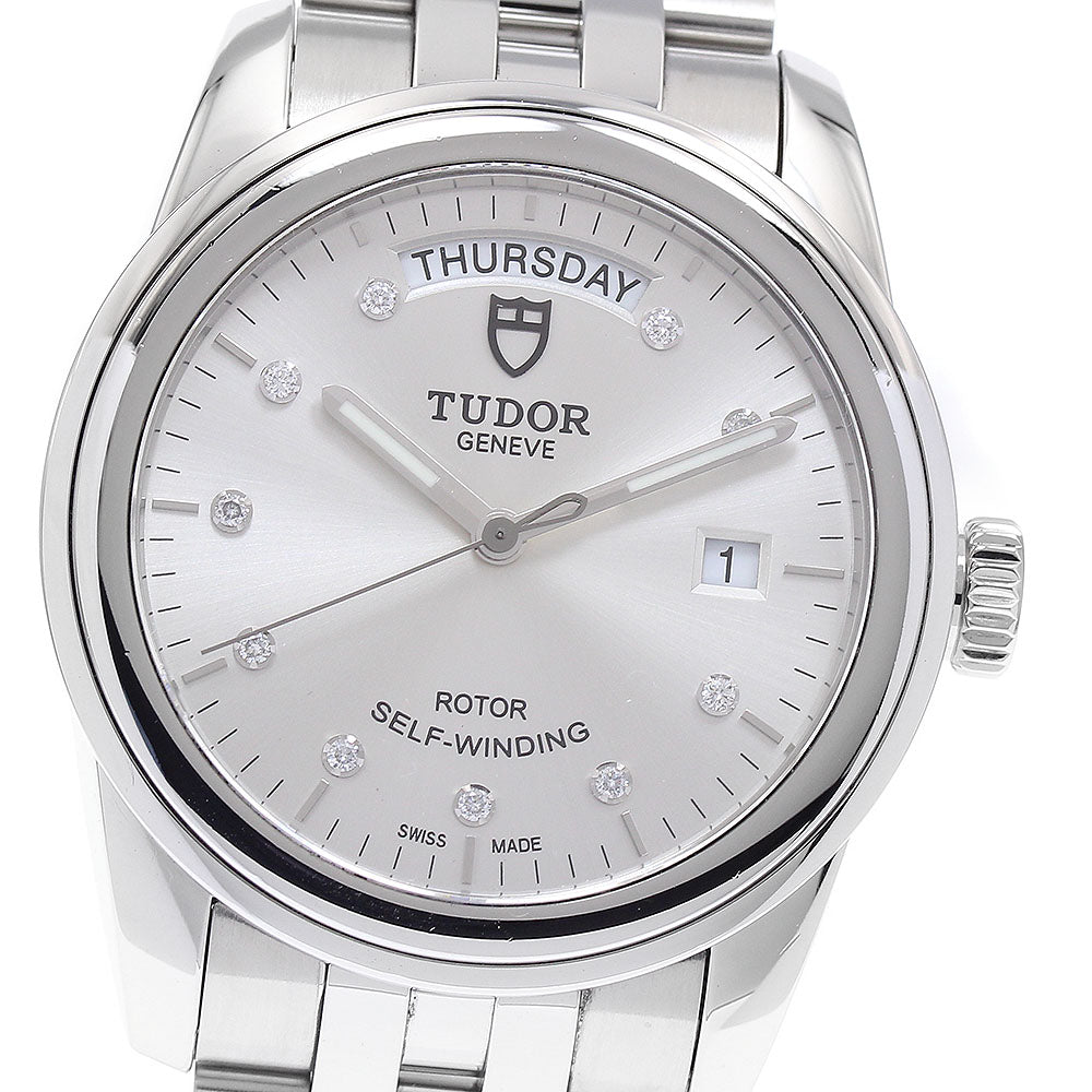 TUDOR 56000 Glamour Date-Day 10P Diamond Automatic Men's Watch Excellent Condition with Warranty.