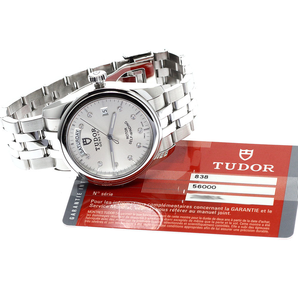 TUDOR 56000 Glamour Date-Day Automatic Men's Watch Excellent Condition with Warranty Card