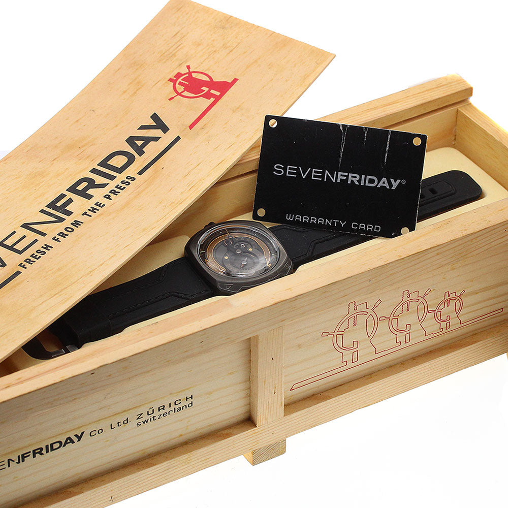 SEVENFRIDAY Q2/03 Revolution Date Automatic Men's Watch Excellent Condition with Inner Box and Warranty Card.