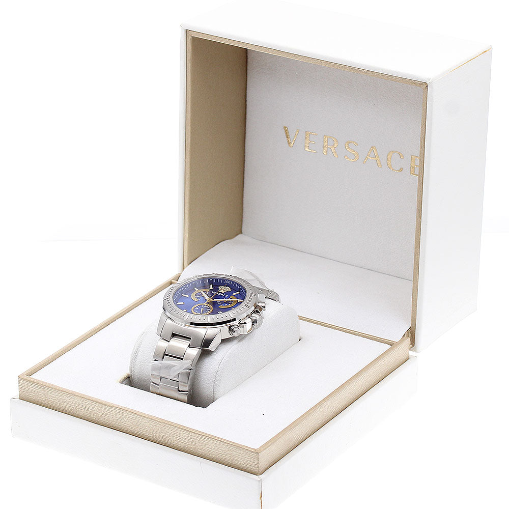 VERSACE Date Chronograph Quartz Men's Watch Excellent Condition with Original Box