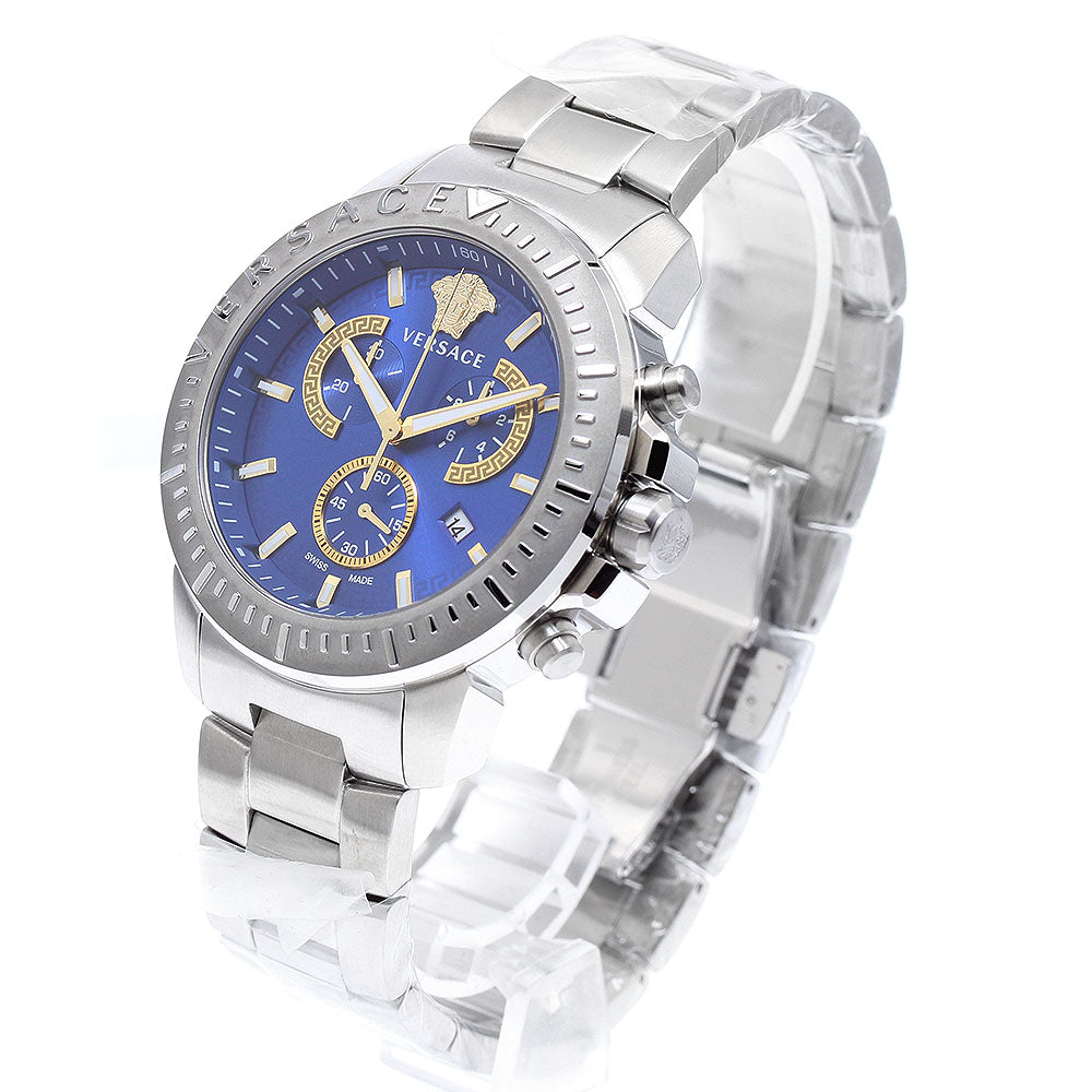 VERSACE Date Chronograph Quartz Men's Watch Excellent Condition with Original Box