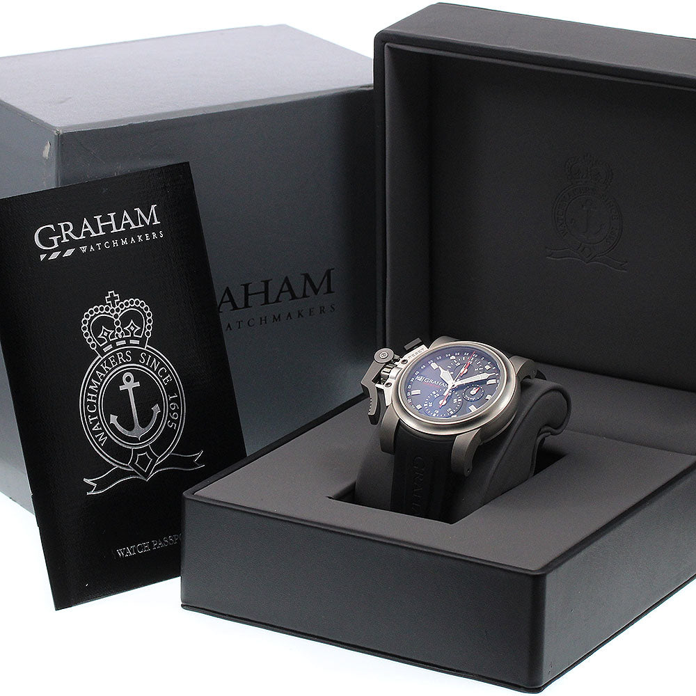 GRAHAM 2OVKT.B45A Chronofighter Oversize Chronograph Automatic Men's Watch Excellent Condition with Box and Warranty.