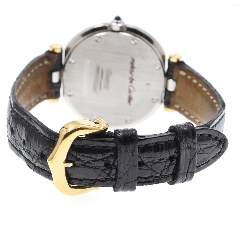 CARTIER 84038243 Santos Round SM YG Bezel Quartz Women's Watch
