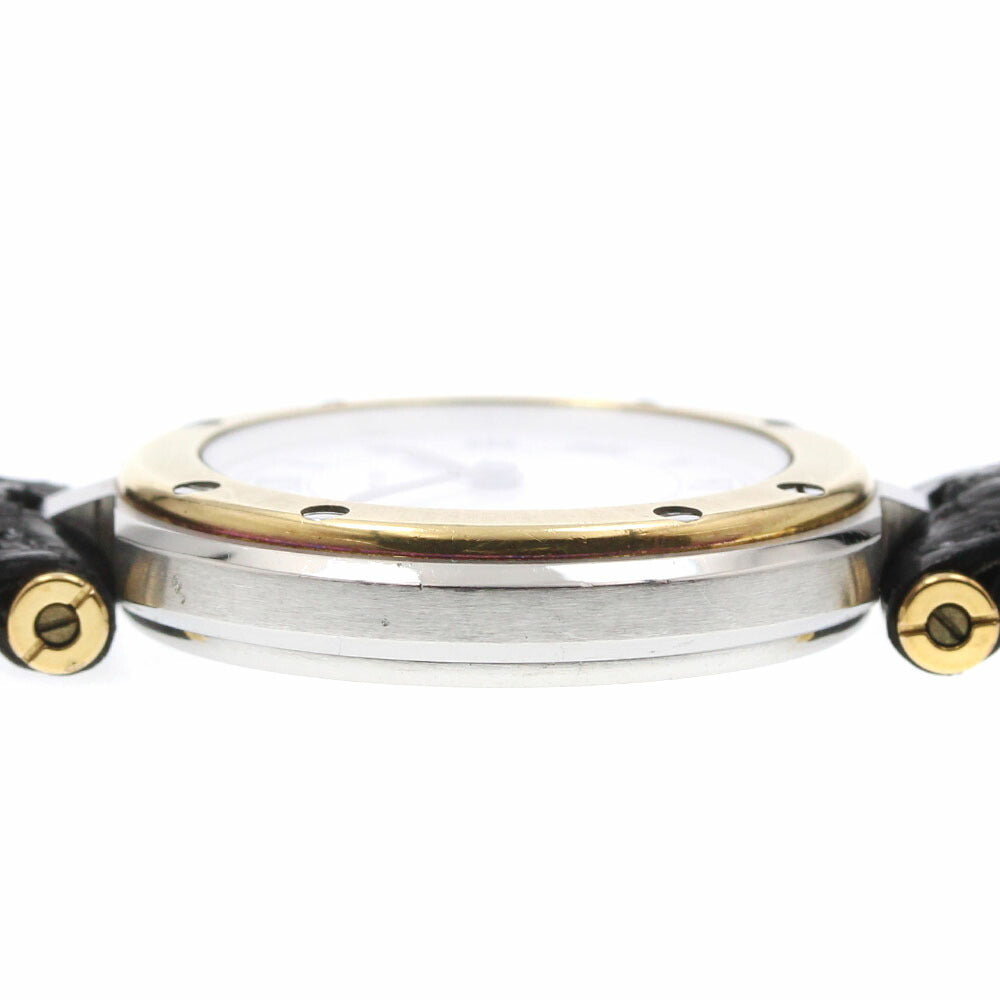 CARTIER 84038243 Santos Round SM YG Bezel Quartz Women's Watch
