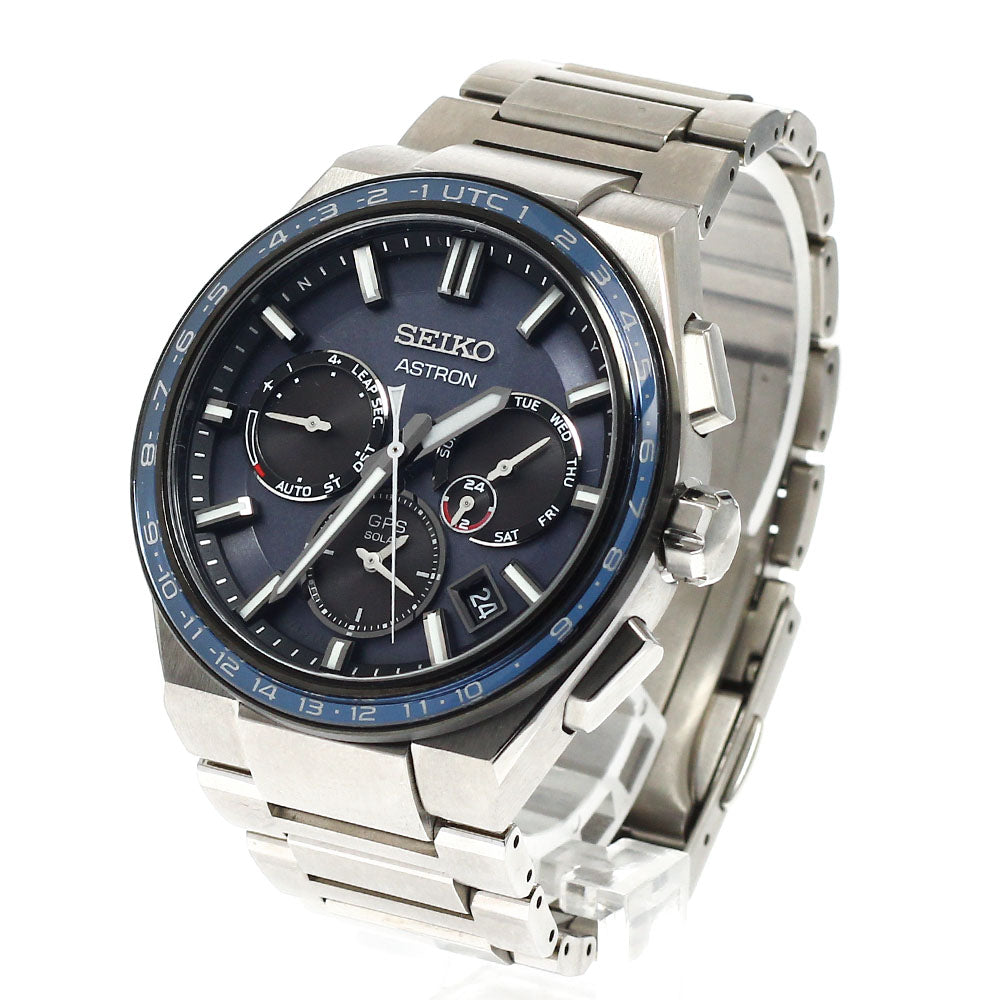 SEIKO SBXC111/5X53-0BR0 Astron GPS Day-Date Solar Radio-Controlled Men's Watch (Excellent Condition)
