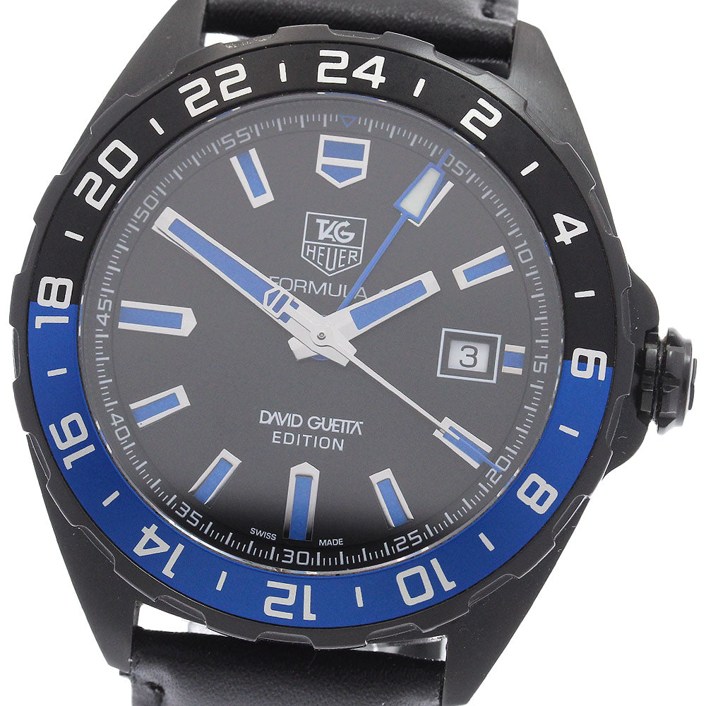 TAG Heuer WAZ201A Formula 1 David Guetta GMT Automatic Men's Watch Excellent Condition