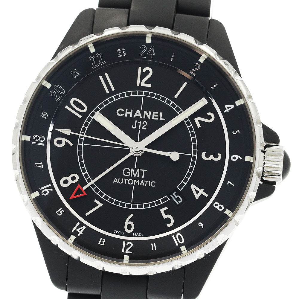 CHANEL H3101 J12 GMT Matte Black Automatic Men's Watch with Warranty Card