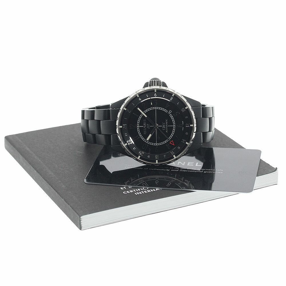 CHANEL H3101 J12 GMT Matte Black Automatic Men's Watch with Warranty Card