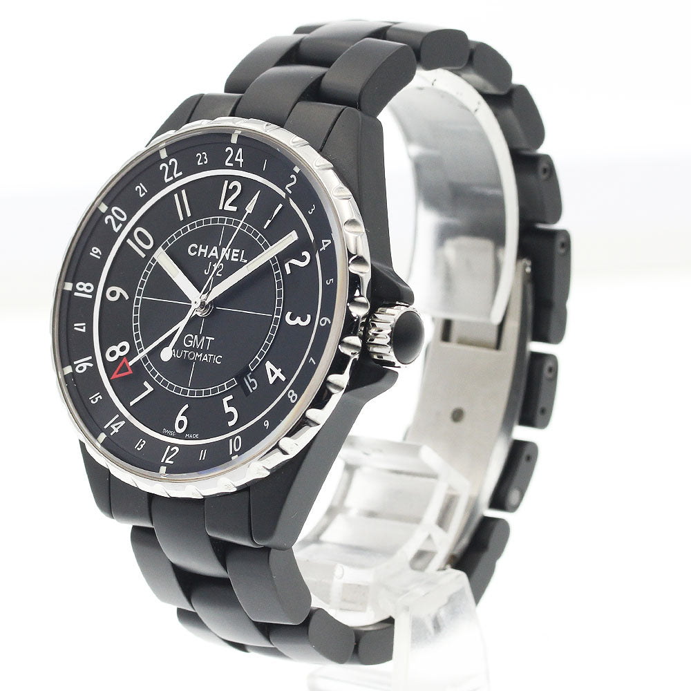 CHANEL H3101 J12 GMT Matte Black Automatic Men's Watch with Warranty Card