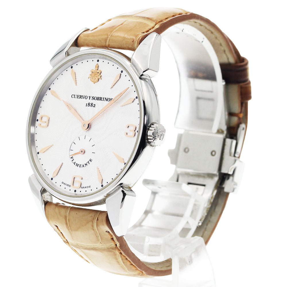 CUERVO Y SOBRINOS 3130.1 Historiador Flamente Small Seconds Hand-wound Men's Watch